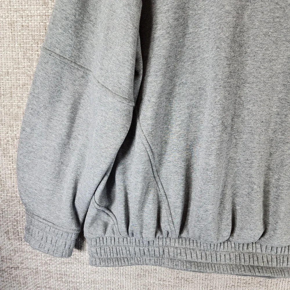 Lululemon Scuba Oversized Varsity Jacket Womens M/L Heathered Grey Plush Lining
